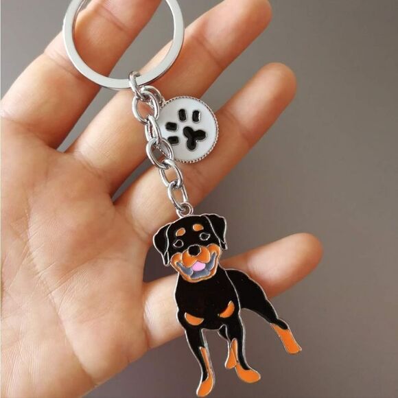 Rottweiler Dog Keychain - Picture 7 of 10